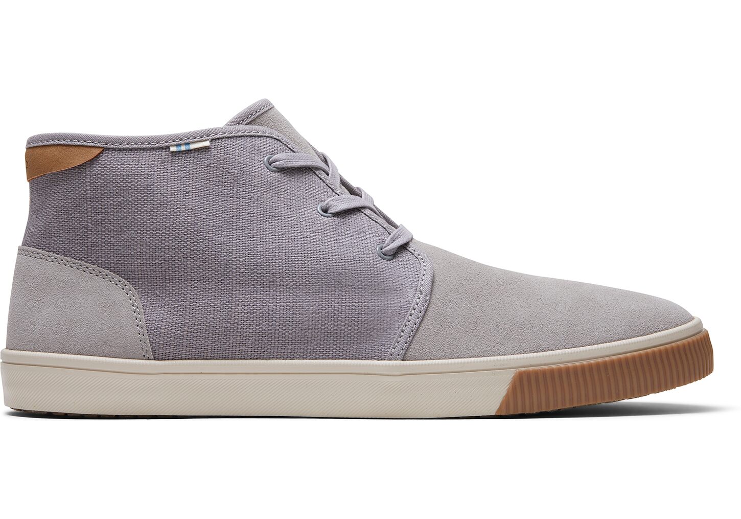 Toms Topanga Suede And Heritage Canvas Carlo - Mens Mid Sneakers - Grey - NZ - 706835UEB